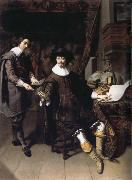 REMBRANDT Harmenszoon van Rijn Constantijn Huygens and His Secretary china oil painting reproduction